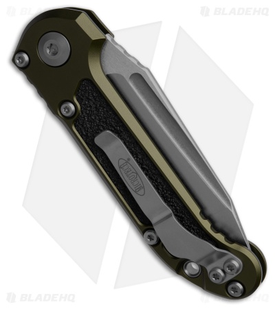 Microtech LUDT Gen III T/E Automatic Knife OD Green (3.5" Stonewash) 1136-10OD