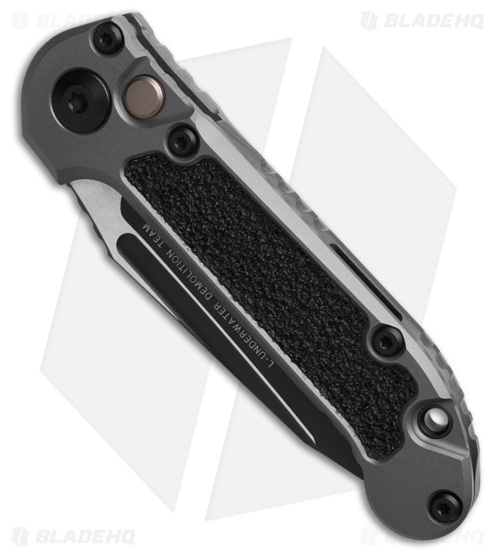Microtech LUDT Gen III T/E Auto Knife Natural Clear Al (3.5" Black Full Serr) 