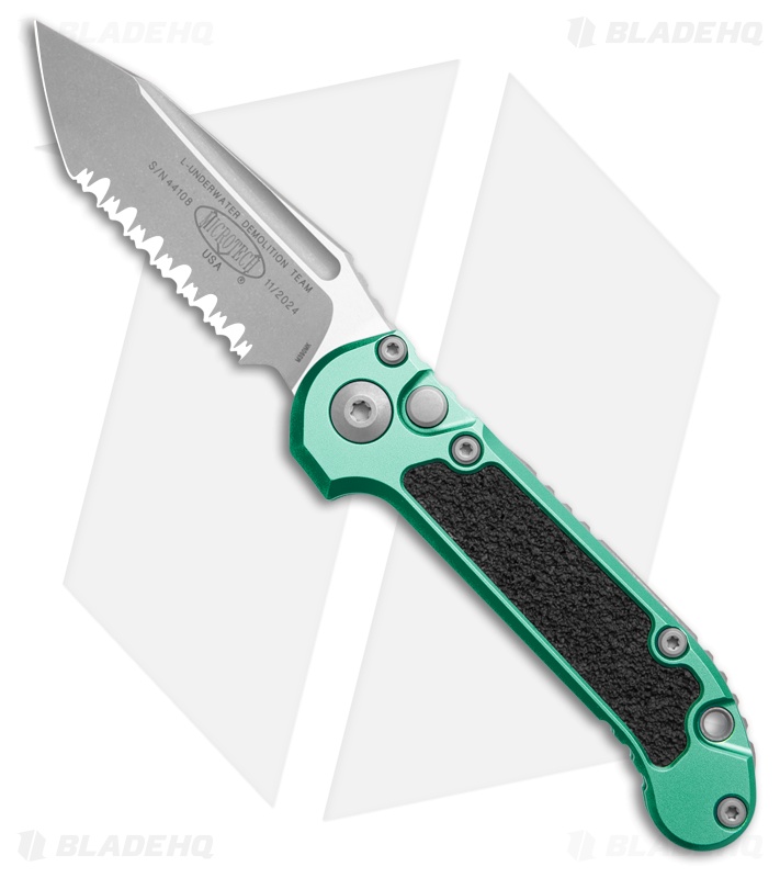 Microtech LUDT Gen III T/E Auto Knife Turquoise Aluminum (3.5" Apoc Full Serr)