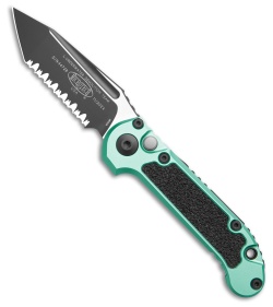 Microtech LUDT Gen III T/E Auto Knife Turquoise (3.5" Black Full Serr) 1136-3TQ