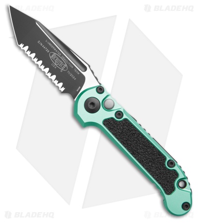 Microtech LUDT Gen III T/E Auto Knife Turquoise (3.5" Black Full Serr) 1136-3TQ
