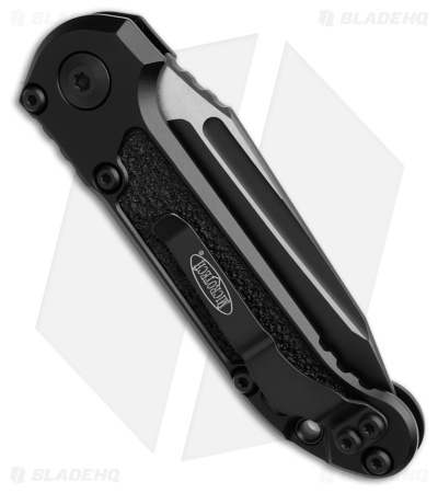 Microtech LUDT Gen III T/E Automatic Knife Black Aluminum (3.5" Black Serr)