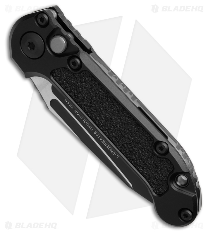Microtech LUDT Gen III T/E Automatic Knife Black Aluminum (3.5" Black Serr)
