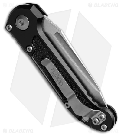 Microtech LUDT Gen III T/E Automatic Knife Black Aluminum (3.5" SW Full Serr)