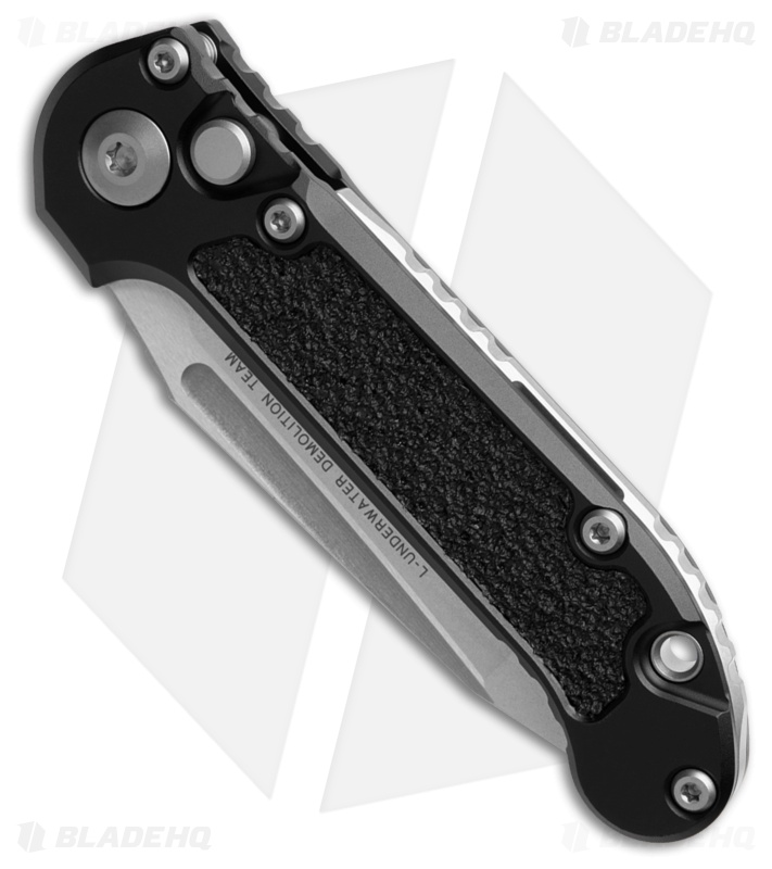 Microtech LUDT Gen III T/E Automatic Knife Black Aluminum (3.5" SW Full Serr)