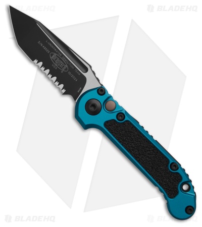 Microtech LUDT Gen III T/E Automatic Knife Blue (3.5" Black Serr) 1136-2BL