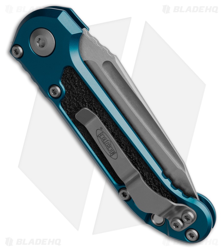 Microtech LUDT Gen III T/E Automatic Knife Blue (3.5" SW Full Serr) 1136-12BL