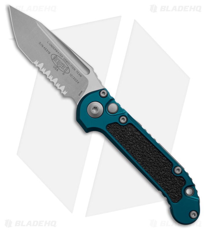 Microtech LUDT Gen III T/E Automatic Knife Blue (3.5" SW Serr) 1136-11BL