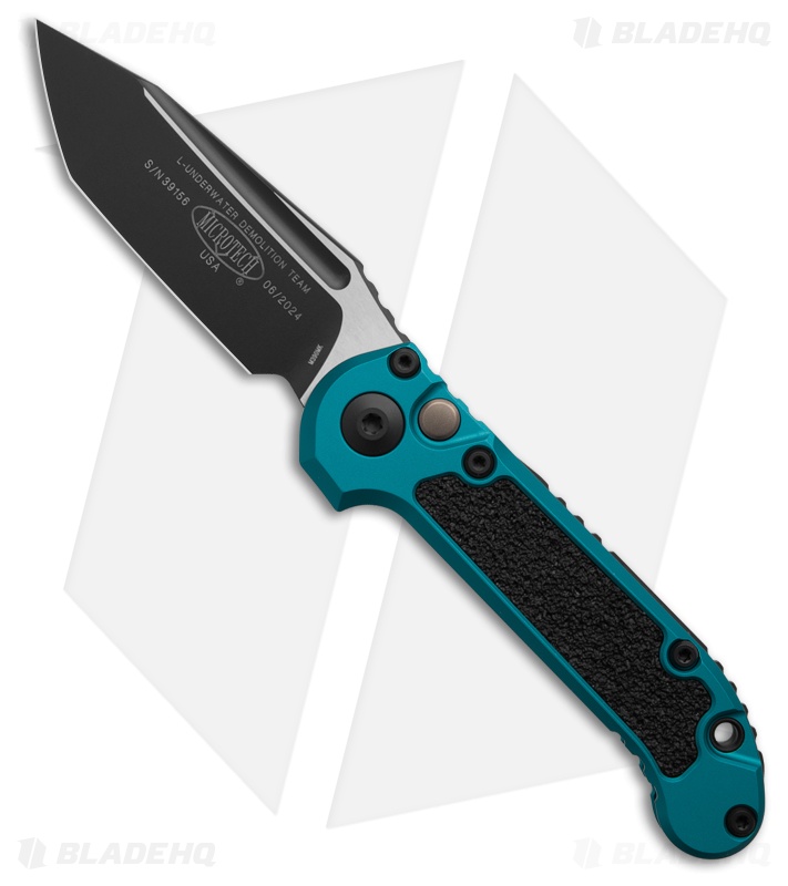 Microtech LUDT Gen III T/E Automatic Knife Blue Aluminum (3.5" Black)