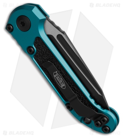 Microtech LUDT Gen III T/E Automatic Knife Blue Aluminum (3.5" Black)
