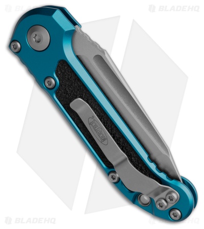 Microtech LUDT Gen III T/E Automatic Knife Blue Aluminum (3.5" SW)