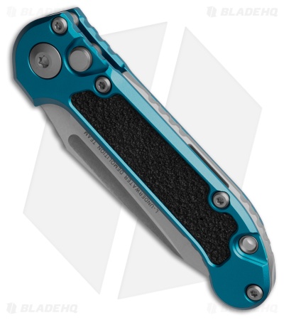 Microtech LUDT Gen III T/E Automatic Knife Blue Aluminum (3.5" SW)