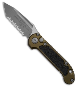 Microtech LUDT Gen III T/E Automatic Knife OD Green Al (3.5" Apoc Full Serr)