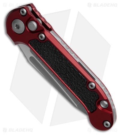 Microtech LUDT Gen III T/E Automatic Knife Merlot Red Al (3.5" Apoc Serr)