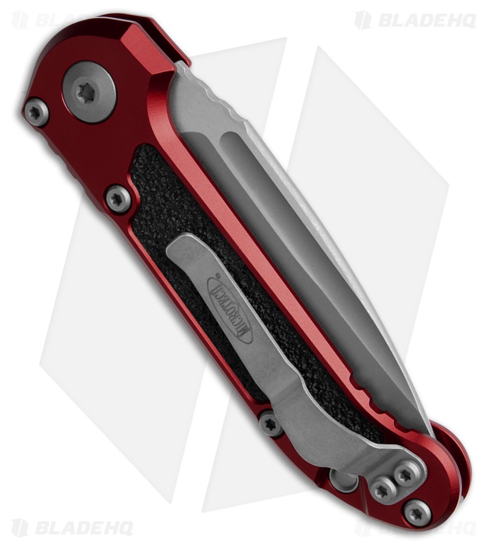 Microtech LUDT Gen III S/E Automatic Knife Merlot Red Aluminum (3.5" Apoc Serr) 