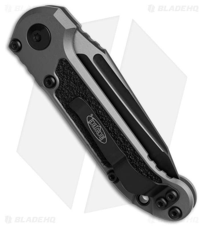 Microtech LUDT Gen III T/E Automatic Knife Natural Clear Aluminum (3.5" Black)