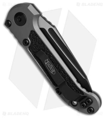 Microtech LUDT Gen III T/E Automatic Knife Natural Clear Aluminum (3.5" Black)