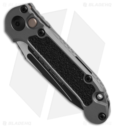 Microtech LUDT Gen III T/E Automatic Knife Natural Clear Aluminum (3.5" Black)