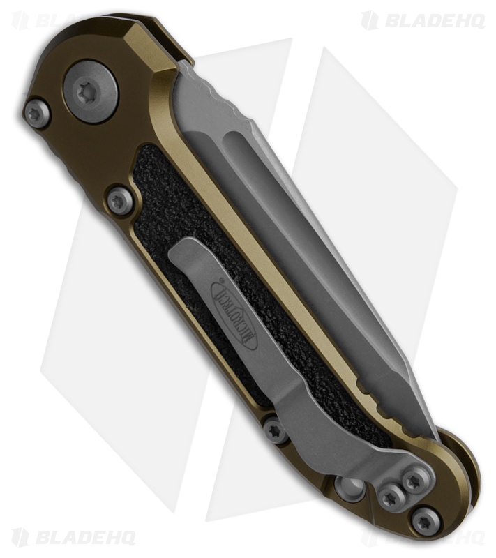 Microtech LUDT Gen III T/E Automatic Knife OD Green Al (3.5" Apoc Serrated) 