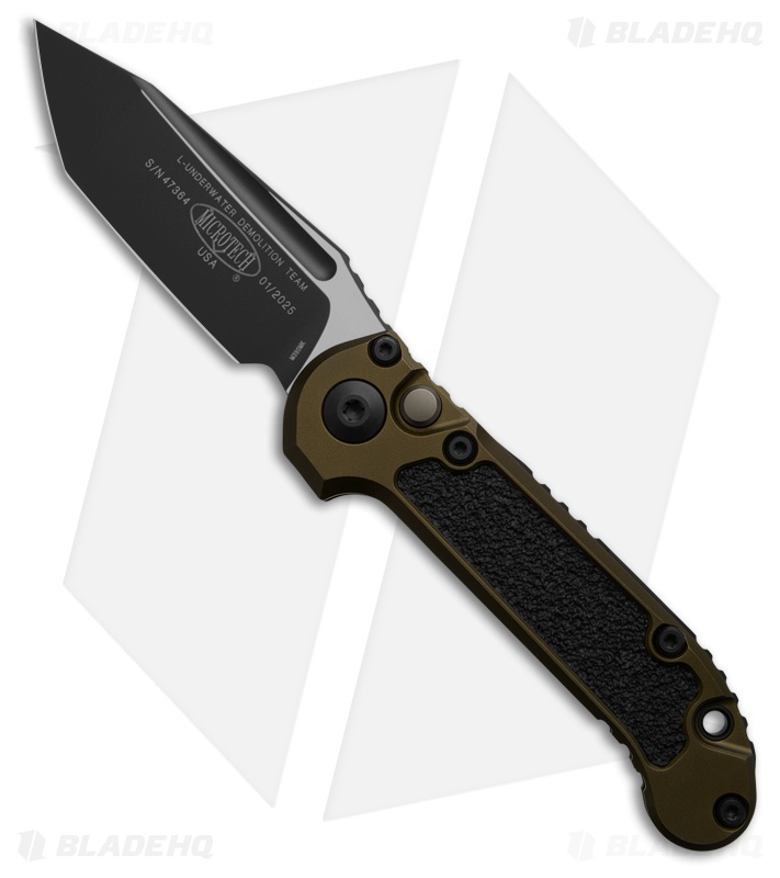 Microtech LUDT Gen III T/E Automatic Knife OD Green Aluminum (3.5" Black)