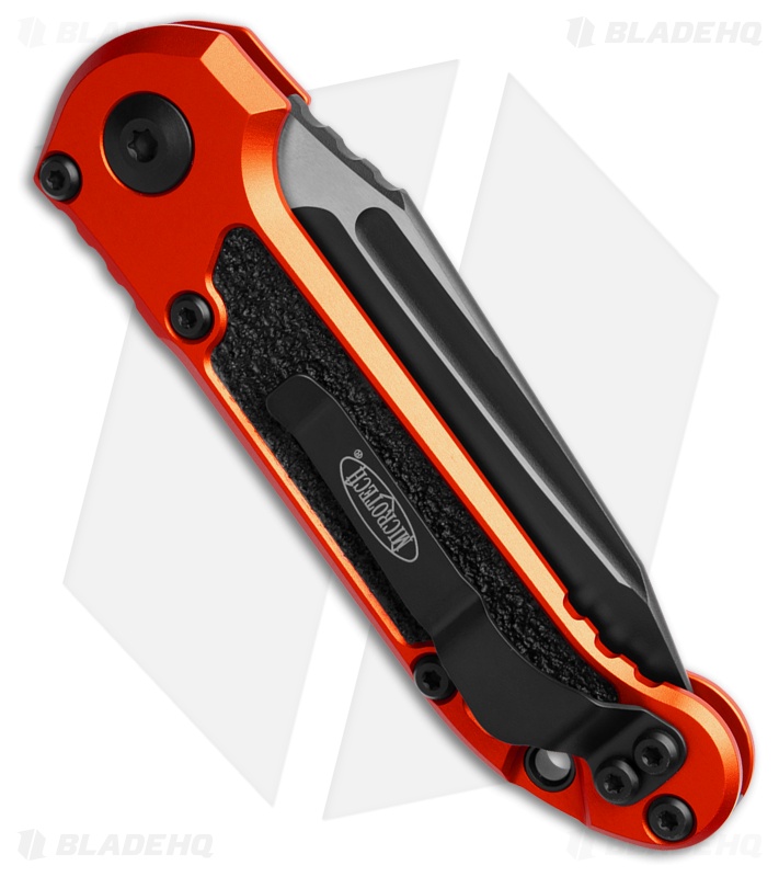 Microtech LUDT Gen III T/E Automatic Knife Orange Al (3.5" Black Serr) 1136-2OR