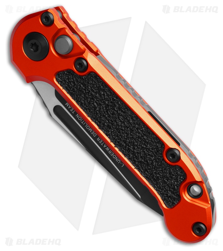 Microtech LUDT Gen III T/E Automatic Knife Orange Al (3.5" Black Serr) 1136-2OR