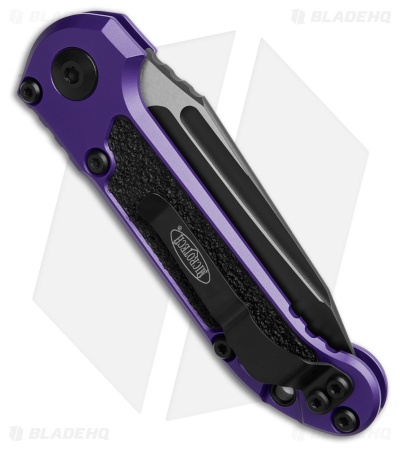 Microtech LUDT Gen III T/E Automatic Knife Purple Al (3.5" Black Serr) 1136-2PU