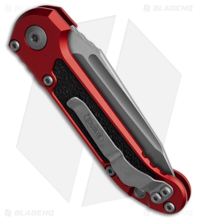 Microtech LUDT Gen III T/E Automatic Knife Red Al (3.5" Apocalyptic) 1136-10APRD