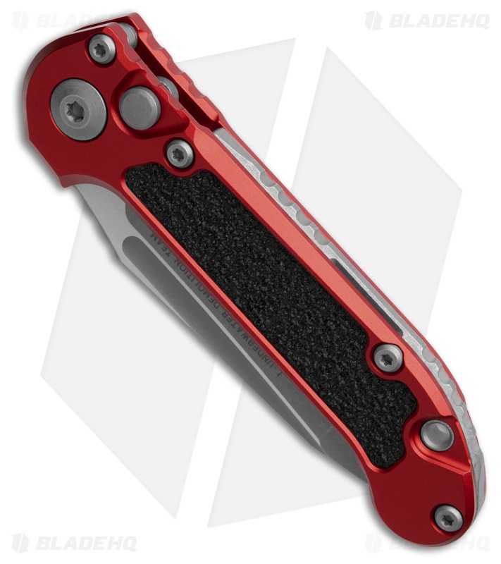 Microtech LUDT Automatic Knife Red Aluminum T/E Apocalyptic