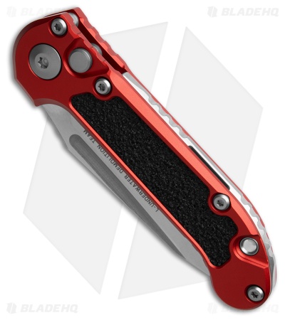 Microtech LUDT Gen III T/E Automatic Knife Red (3.5" Stonewash) 1136-10RD