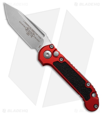 Microtech LUDT Gen III T/E Automatic Knife Red (3.5" Stonewash) 1136-10RD