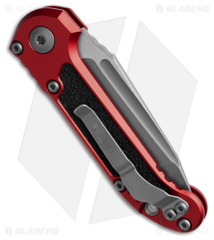 Microtech LUDT Gen III T/E Automatic Knife Red Al (3.5" Apoc Serr)1136-11APRD