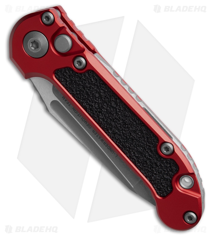 Microtech LUDT Gen III T/E Automatic Knife Red Al (3.5" Apoc Serr)1136-11APRD