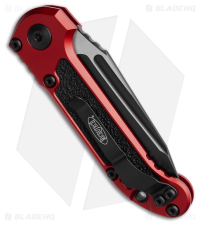 Microtech LUDT Gen III T/E Automatic Knife Red Al (3.5" Black Serr) 1136-2RD