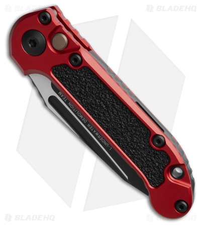 Microtech LUDT Gen III T/E Automatic Knife Red Al (3.5" Black Serr) 1136-2RD