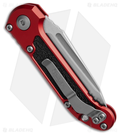 Microtech LUDT Gen III T/E Automatic Knife Red Al (3.5" SW Full Serr) 1136-12RD
