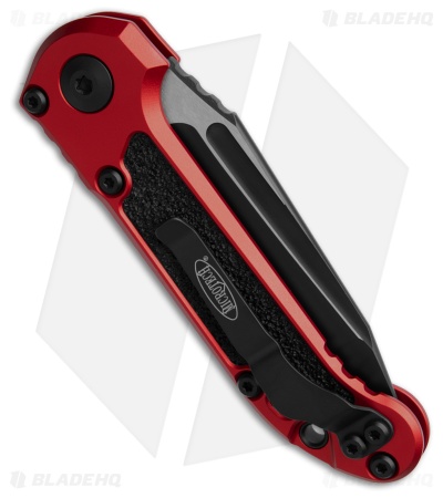 Microtech LUDT Gen III T/E Automatic Knife Red Aluminum (3.5" Black) 1136-1 RD