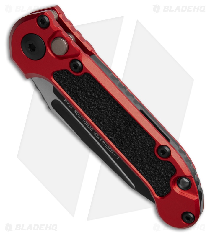 Microtech LUDT Gen III T/E Automatic Knife Red Aluminum (3.5" Black) 1136-1 RD