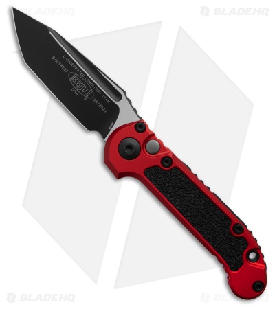 Microtech LUDT Gen III T/E Automatic Knife Red Aluminum (3.5" Black) 1136-1 RD