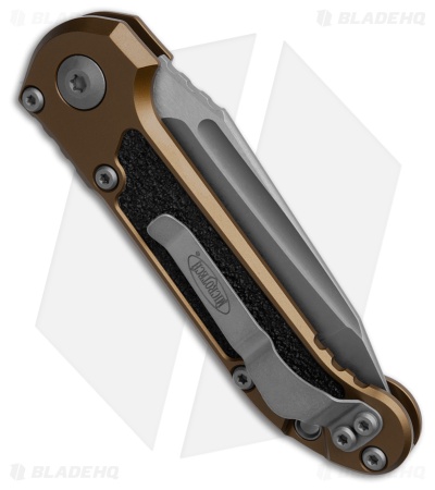 Microtech LUDT Gen III T/E Automatic Knife Tan Aluminum (3.5" AP Serr)