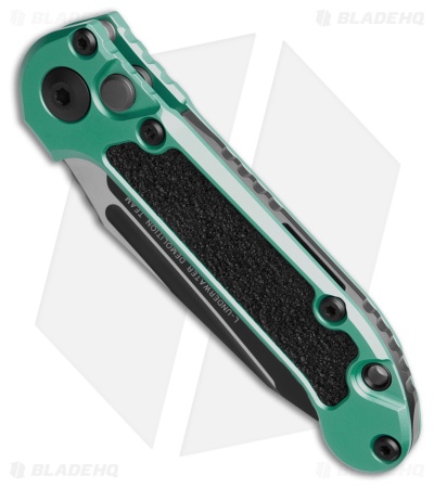 Microtech LUDT Gen III T/E Automatic Knife Turquoise Al (3.5" Black) 1136-1TQ