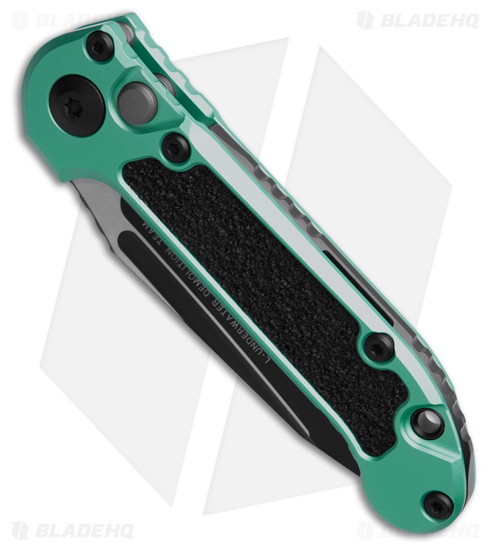 Microtech LUDT Gen III T/E Automatic Knife Turquoise (3.5" Black Serr) 1136-2TQ