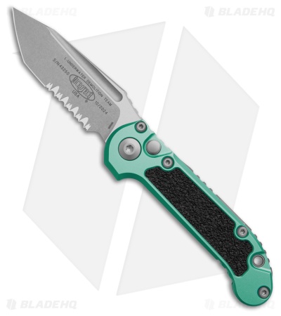 Microtech LUDT Gen III T/E Automatic Knife Turquoise Al (3.5" SW Serr) 1136-11TQ