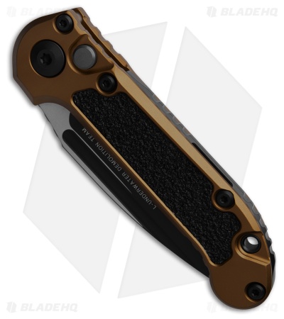 Microtech LUDT Gen III S/E Automatic Knife Tan Aluminum (3.5" Black) 1135-1 TA
