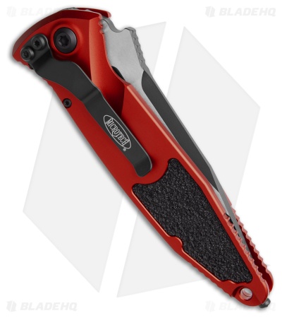 Microtech Socom Elite S/E Automatic Knife Red (4" Black Serr) 160A-2RD
