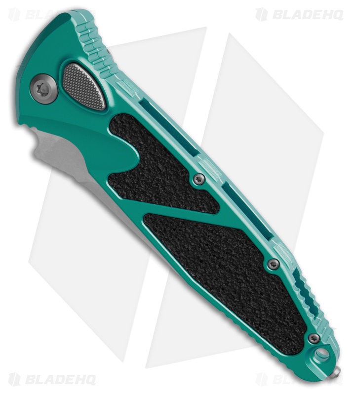 Microtech Socom Elite S/E Automatic Knife Turquoise Aluminum (4" SW Serrated)