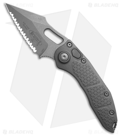 Microtech Stitch-A S/E Automatic Knife Natural Clear Al (3.75" Apoc Full Serr)