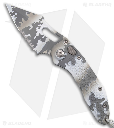 Microtech Stitch Automatic Knife Arctic Camo (3.75" Arctic Camo Serr) 169-2ACS