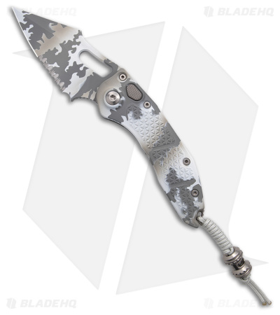 Microtech Stitch Automatic Knife Arctic Camo (3.75" Arctic Camo Serr) 169-2ACS