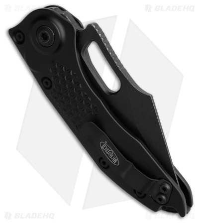 Microtech Stitch Automatic Black Aluminum (3.75" Black SW Apocalyptic) *DISC*